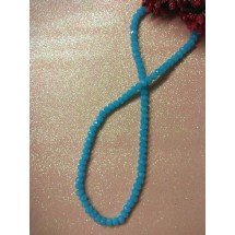 Бусины стеклянные 6 мм цв. матовый голубой, цена за 25 шт